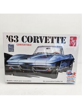 SEALED AMT 1335M 1963 Chevy Corvette Convertible 1/25 Plastic Model Kit BOX WEAR
